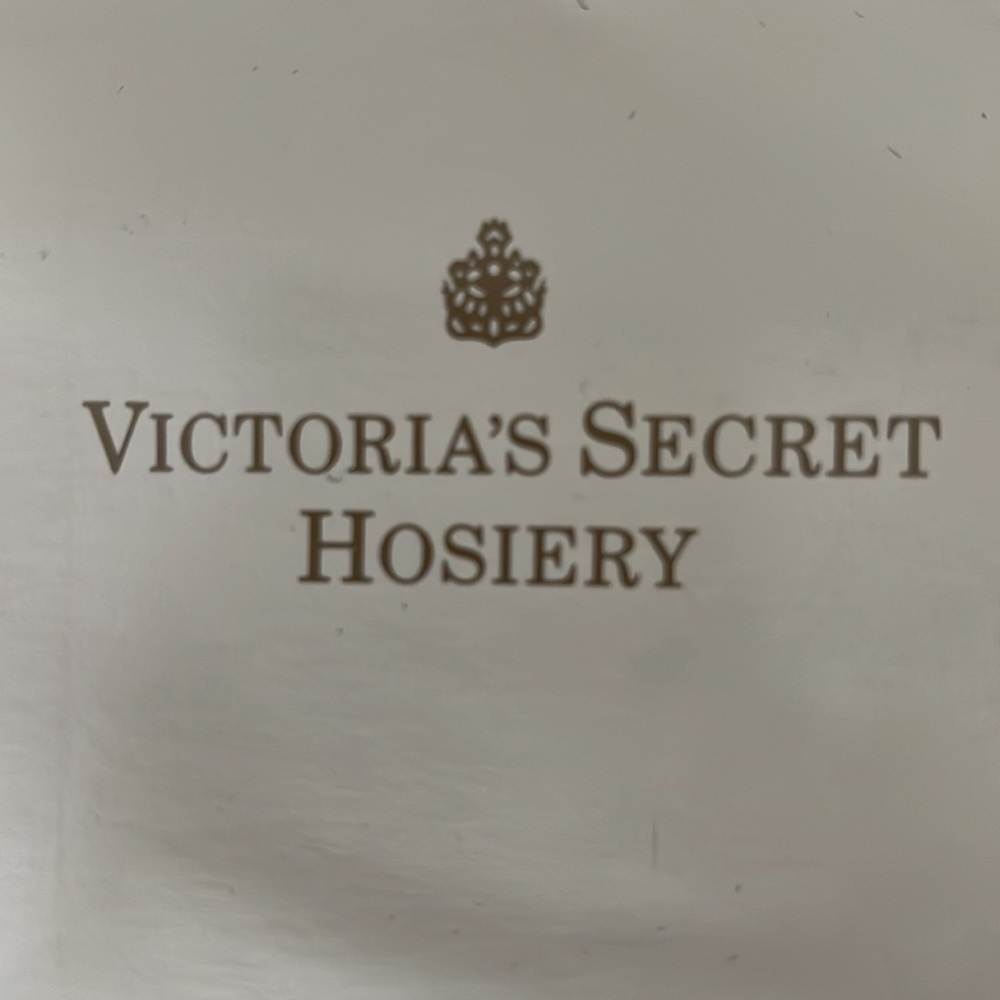 Victorias Secret: Hosiery :Lycra Stockings- White and Black: medium- vintage